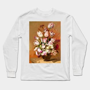 Floral Still Life by Hans Bollongier Long Sleeve T-Shirt